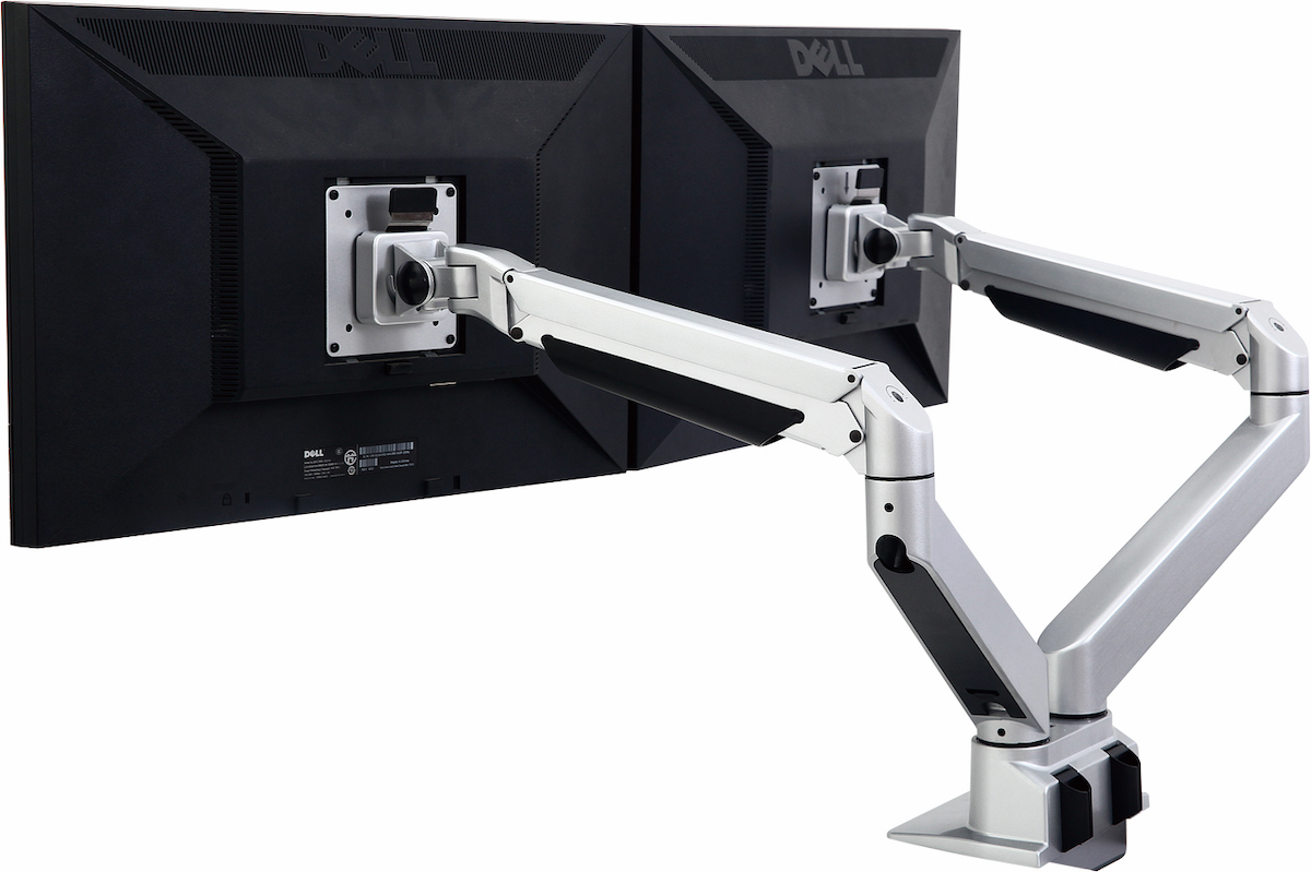 IO-My View2 Doppel Monitorarm silber, 2-10 kg