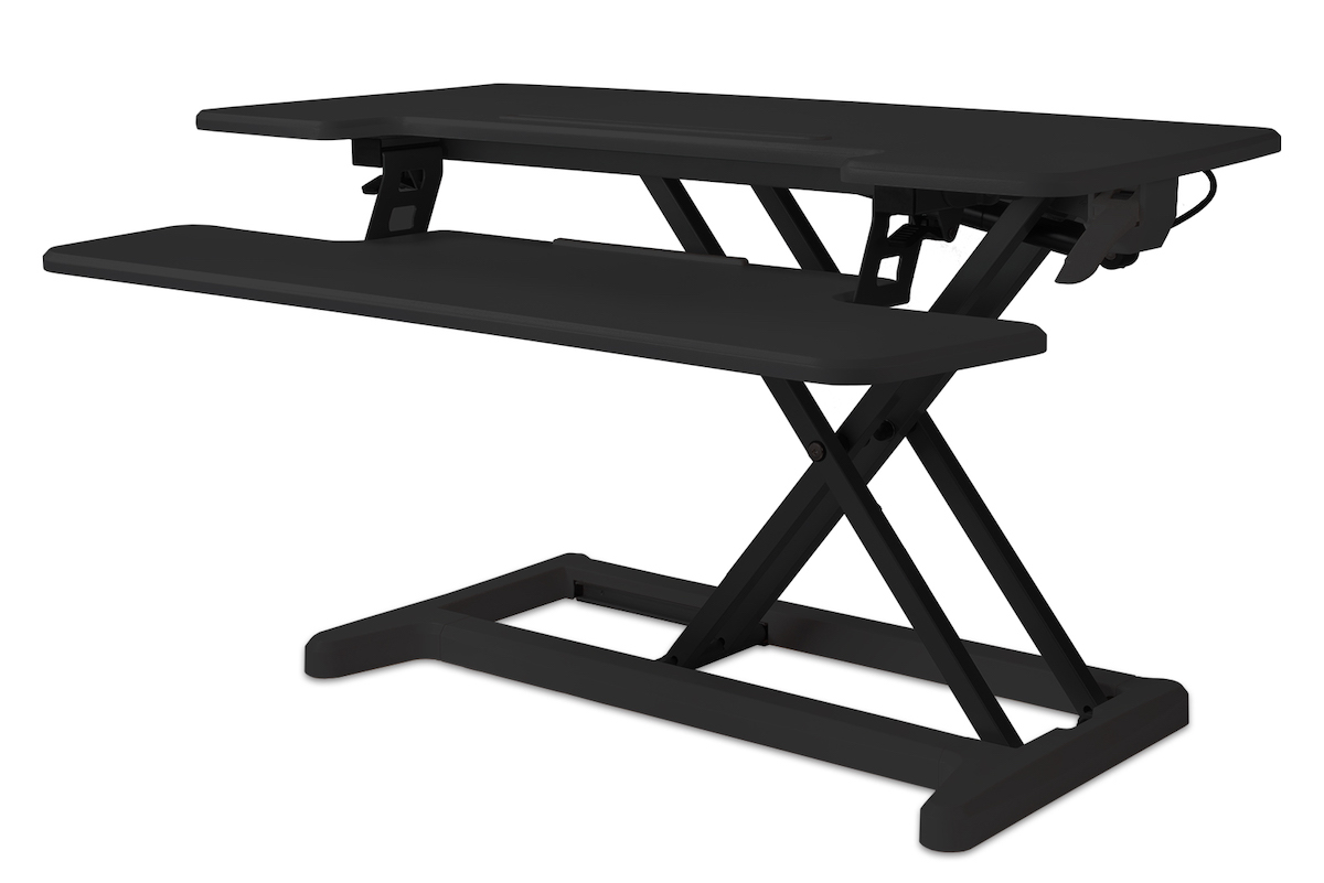 Adjustable Sit-Stand Desk Riser 2 schwarz