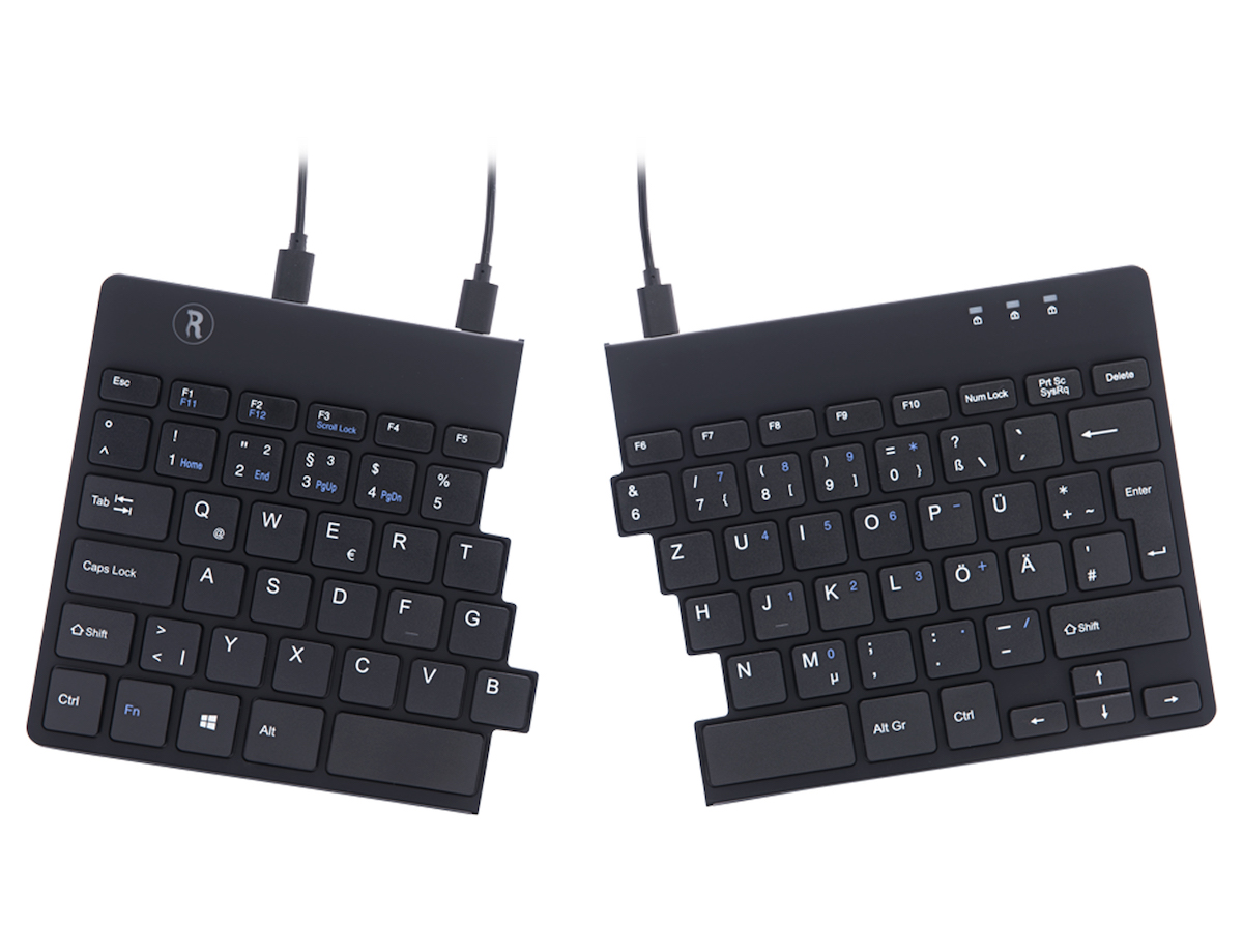 RGO - Split Break Keyboard DE - Layout, schwarz