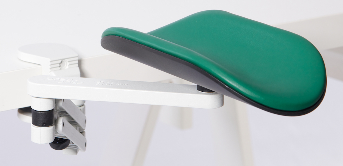 Ergorest ohne Mousepad weiß 330-weiß, 0-für Tischplatte 15 bis 43 mm, 56-Arm lang 125 mm, Pad lang 200 mm grün Ergorest ohne Mousepad weiß 330-weiß, 0-für Tischplatte 15 bis 43 mm, 56-Arm lang 125 mm, Pad lang 200 mm grün