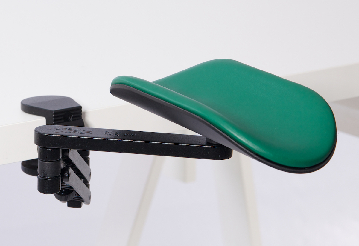 Ergorest ohne Mousepad schwarz 332-schwarz, 1-für Tischplatte 34 bis 64 mm, 56-Arm lang 125 mm, Pad lang 200 mm grün Ergorest ohne Mousepad schwarz 332-schwarz, 1-für Tischplatte 34 bis 64 mm, 56-Arm lang 125 mm, Pad lang 200 mm grün