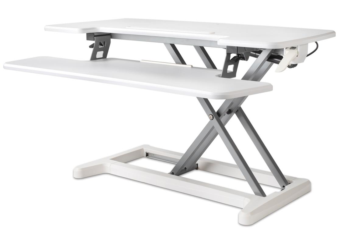 Image Adjustable Sit-Stand Desk Riser 2 weiß