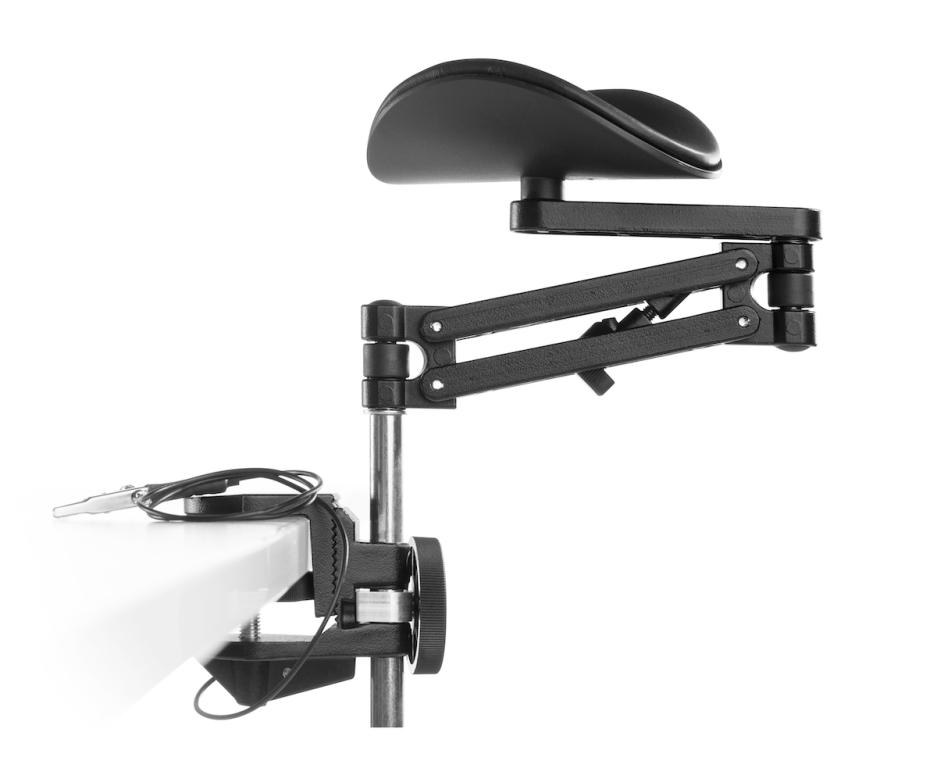 Image Ergorest Laborversion ESD schwarz 339-schwarz, 0-für Tischplatte 15 bis 43 mm, 20-Arm standard 89 mm, Pad kurz 130 mm schwarz