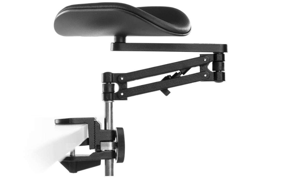 Image Ergorest Laborversion schwarz 333-schwarz, 0-für Tischplatte 15 bis 43 mm, 26-Arm lang 125 mm, Pad lang 200 mm schwarz