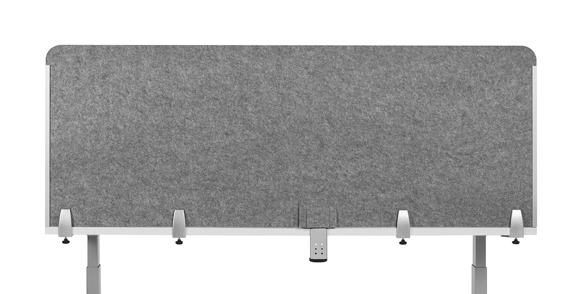 Image BE Safety Screens Back Panel Breite 120 cm, PET Filz grau, ohne Sichtfenster, für Tischplatten 2,7 - 4,5 cm