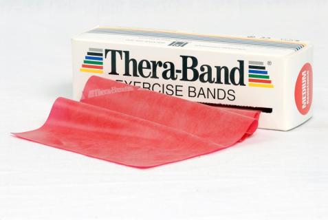 TheraBand Übungsband 5,50 m mittelstark, rot