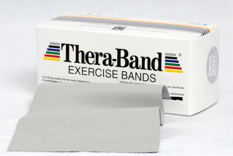 TheraBand Übungsband 5,50 m super stark, silber