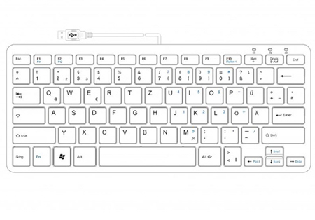 RGO - Compact Keyboard weiß , DE- Layout