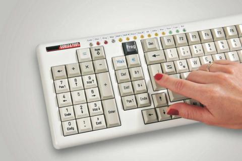 Zeus Einhandtastatur für Linkshänder, Standard ohne Nummernblock